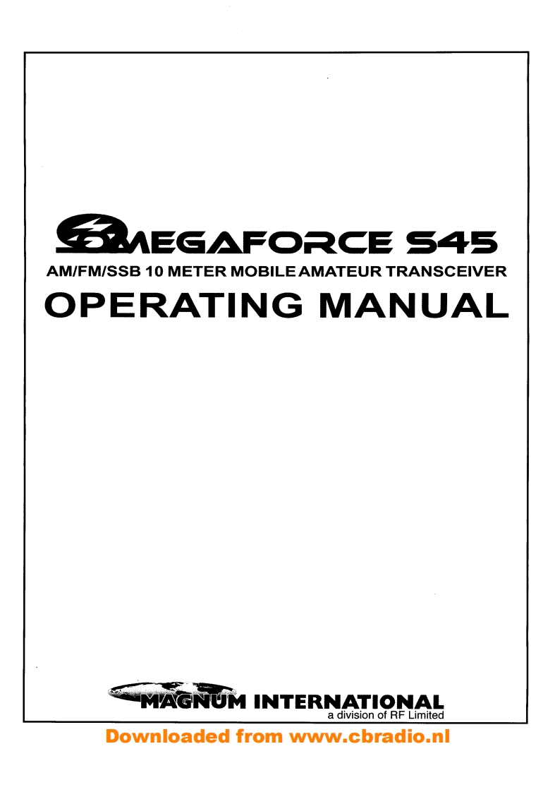 使用说明书手册_Magnum_OmegaForce_ENG