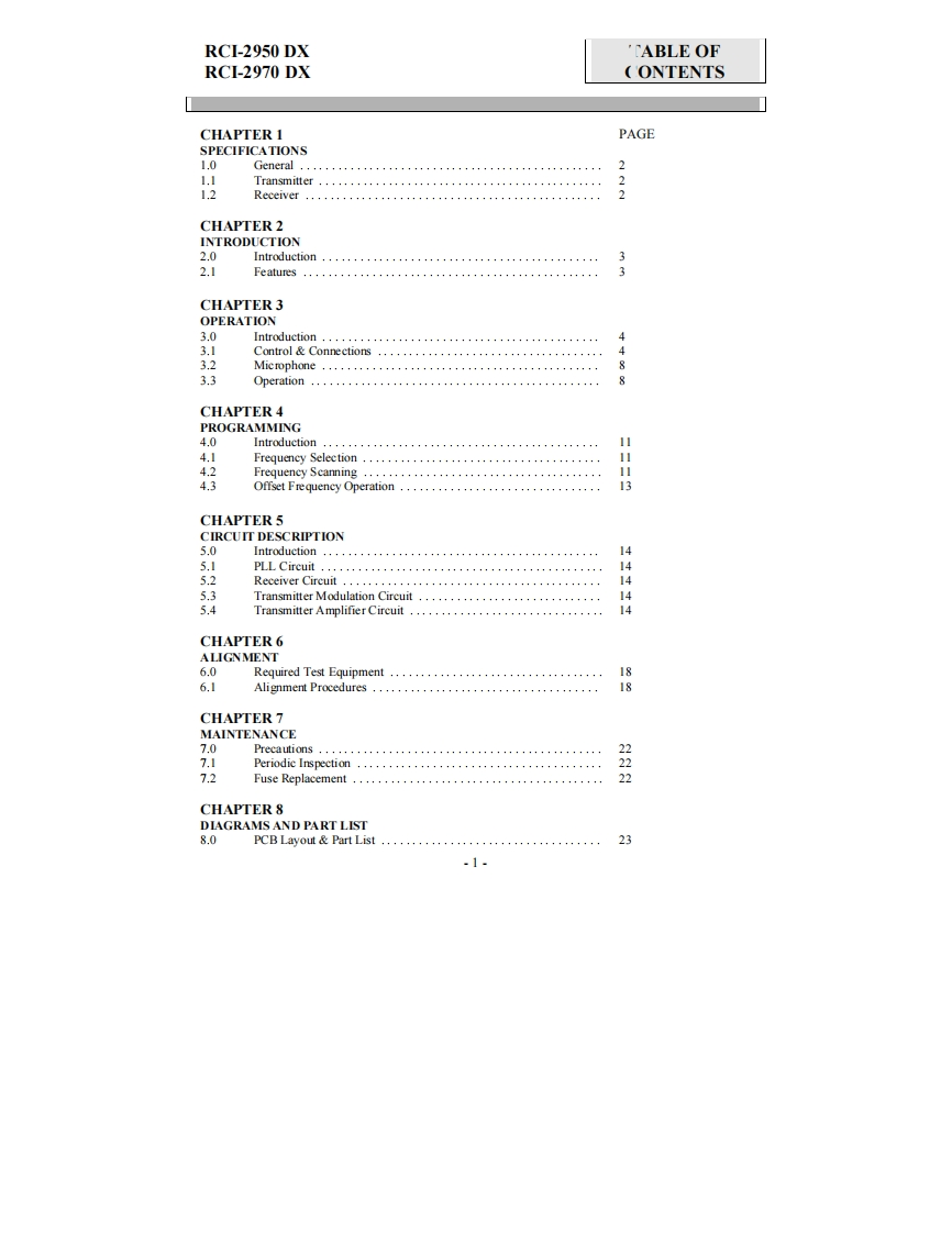 使用说明书手册_rci2950-70dx
