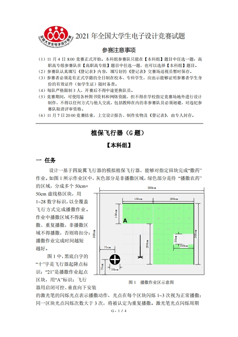 全国大学生电子设计比赛试题_植保飞行器
