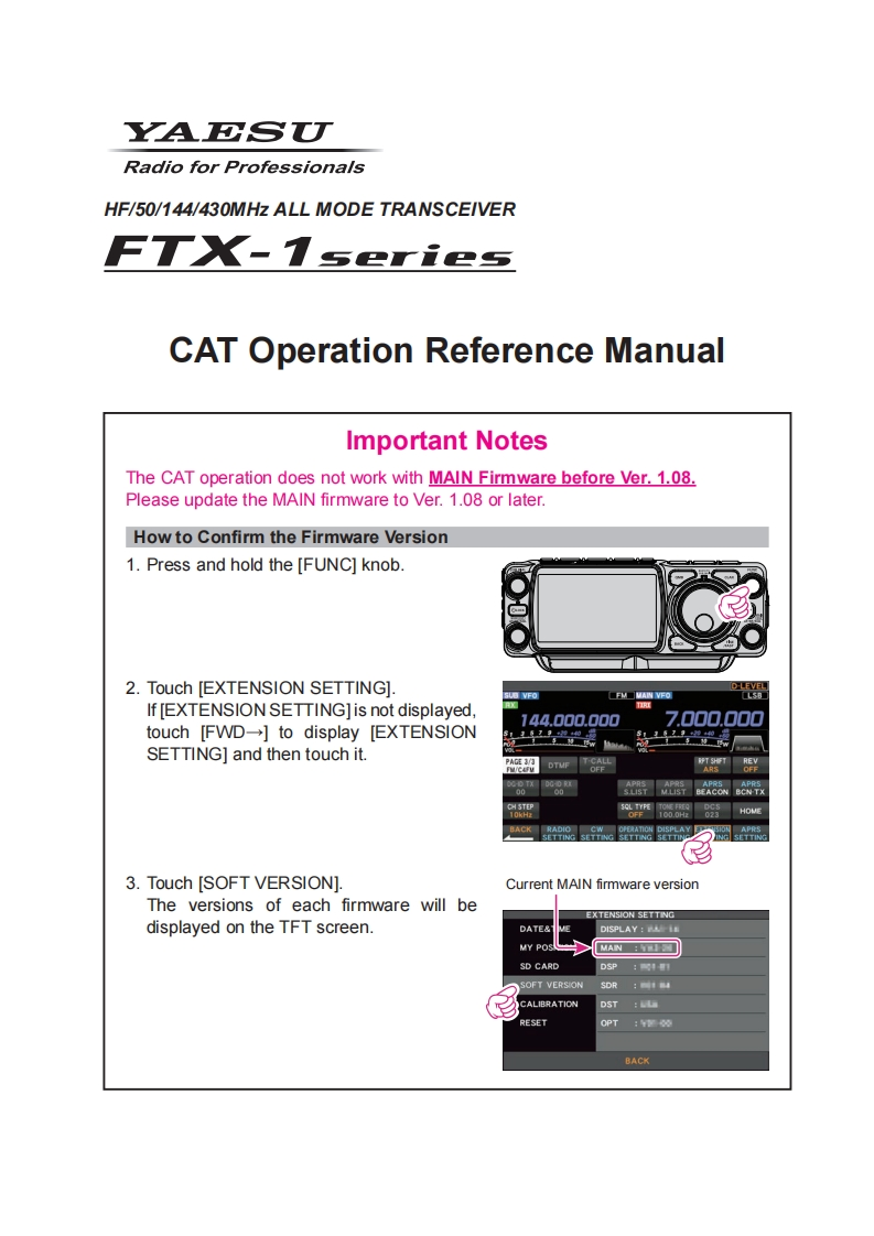 八重洲FTX-1_CAT_操作说明书手册_ENG_2508-C-找手册网