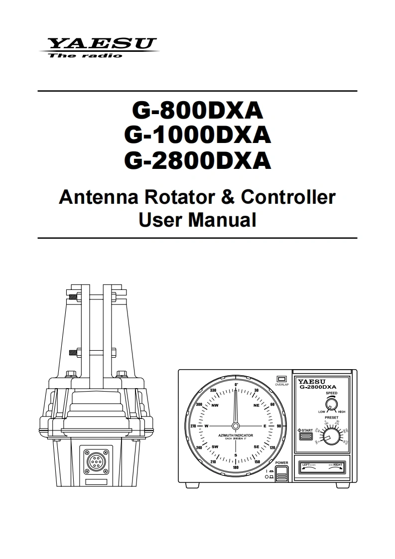 八重洲G-800DXA_1000DXA_2800DXA_操作说明书手册_ENG_EAA67X101_2102B-BS