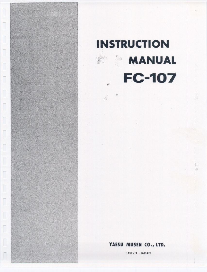 八重洲Yaesu_FC-107_user操作说明书手册