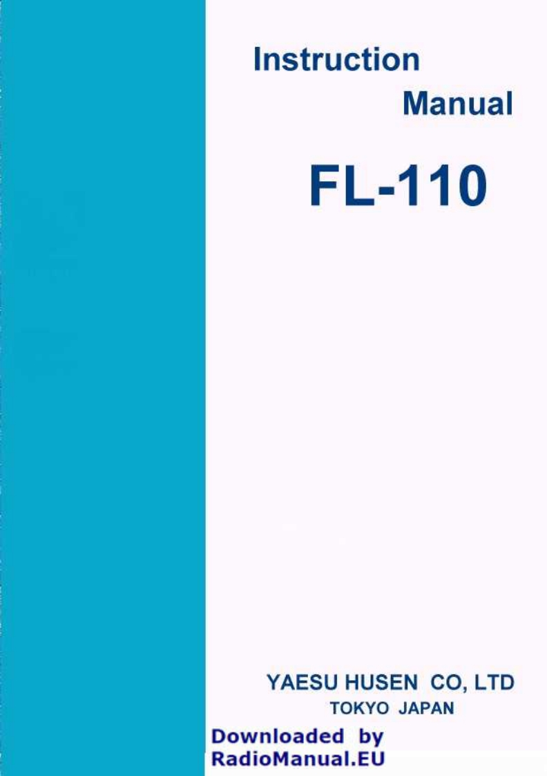 八重洲Yaesu_FL-110_user操作说明书手册