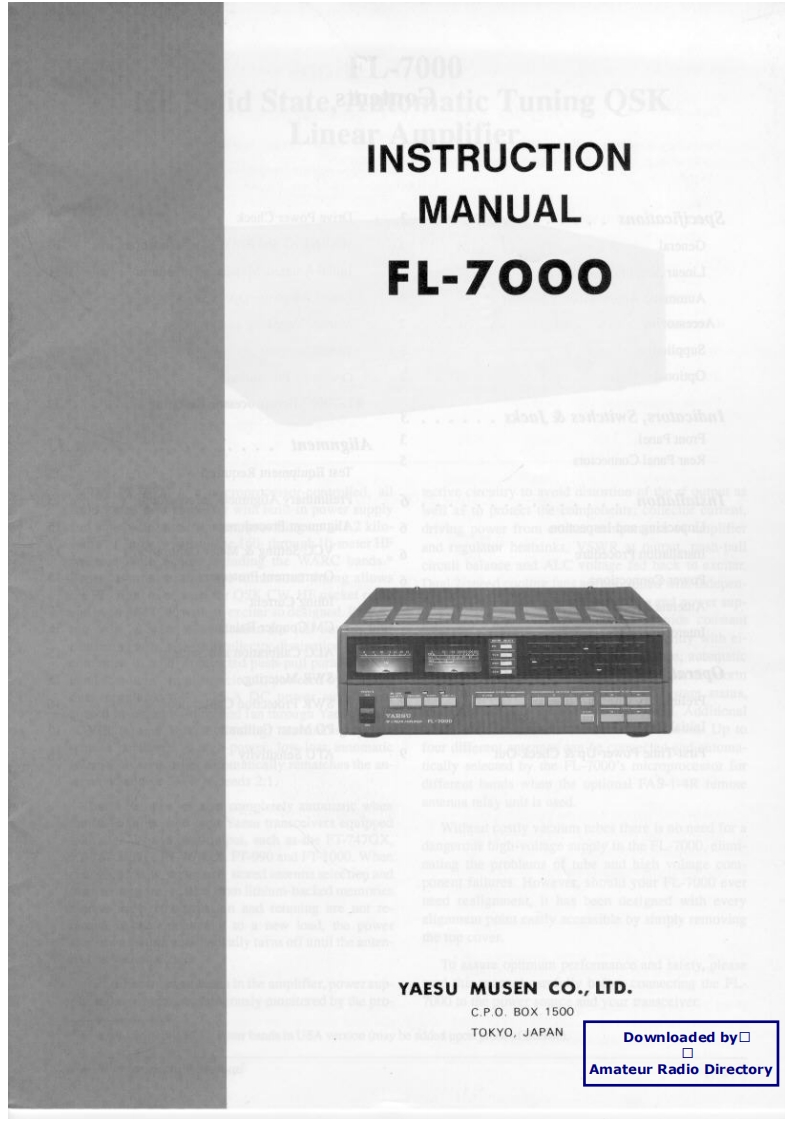 八重洲Yaesu_FL-7000_4_buttons_user操作说明书手册-找手册网