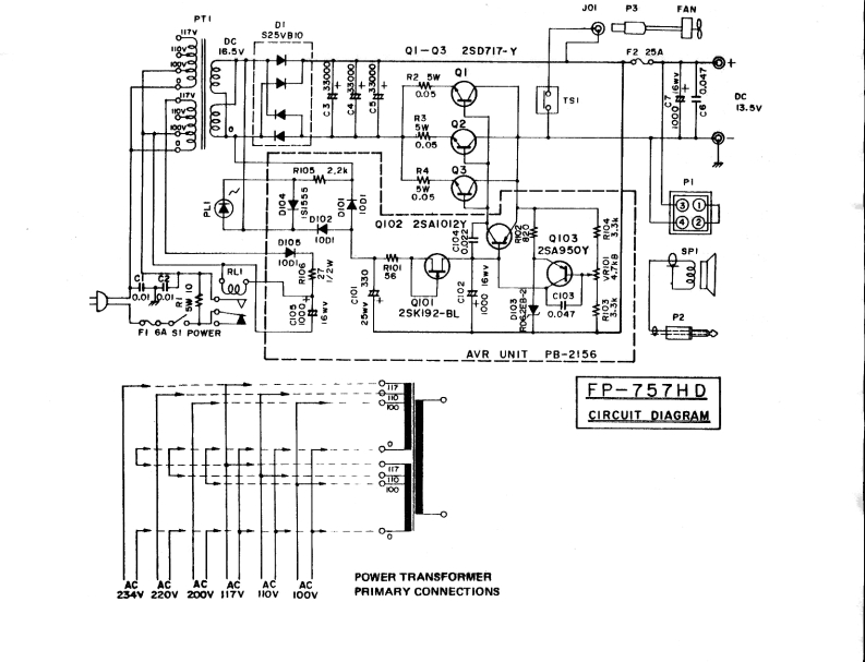 八重洲Yaesu_FP-757HD_电器原理图