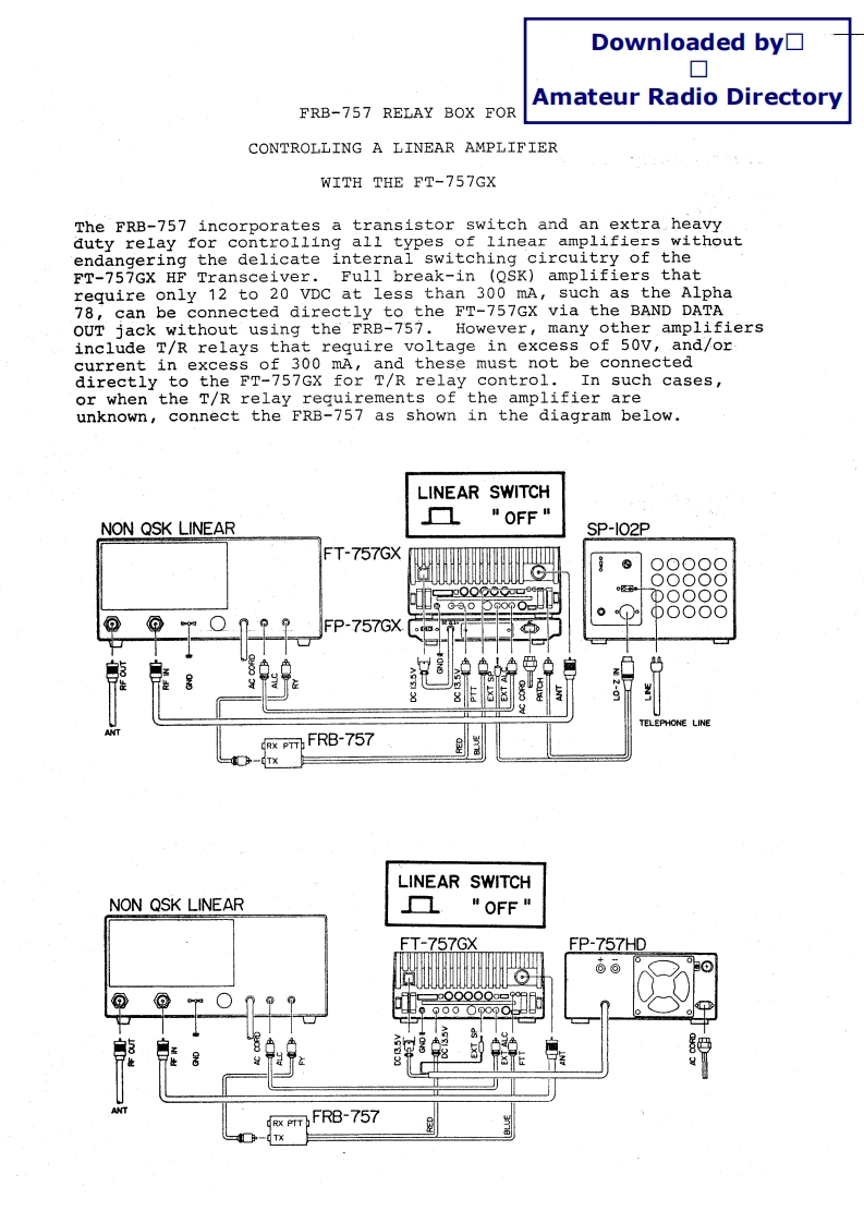 八重洲Yaesu_FRB-757_user操作说明书手册