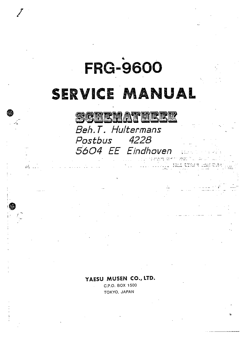 八重洲Yaesu_FRG-9600service维修使用说明书图纸