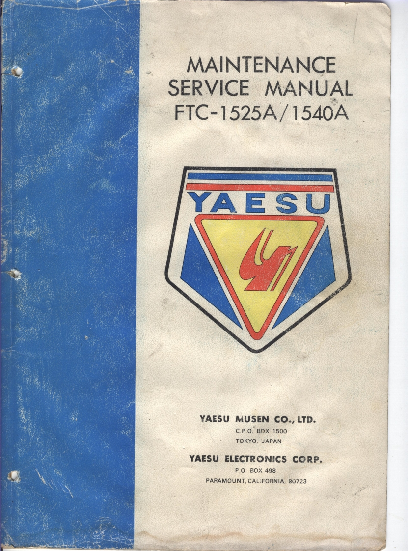 八重洲Yaesu_FTC-1510_FTC-1525_FTC-1540_FTC-1552_serv维修手册含电器原理图