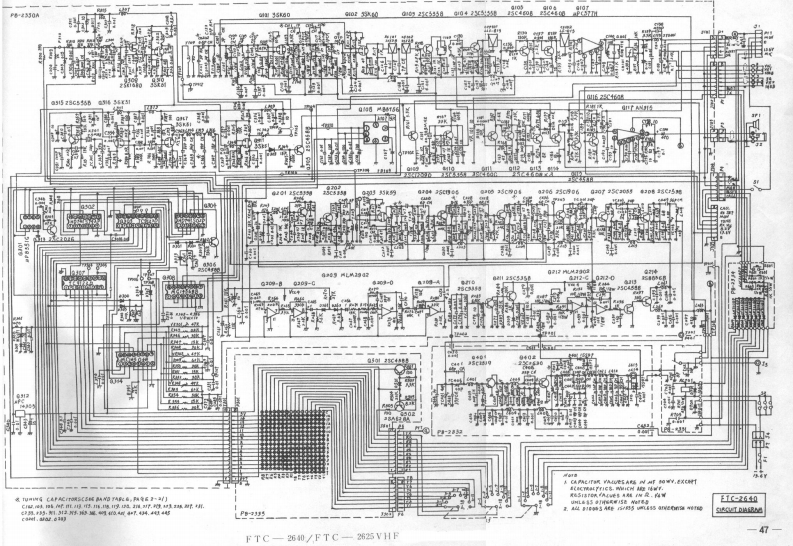 八重洲Yaesu_FTC-2625_FTC-2640_电器原理图
