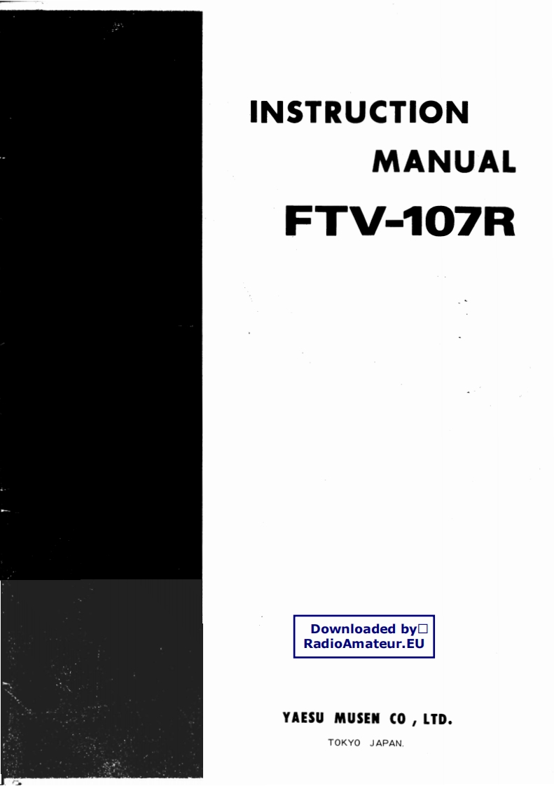 八重洲Yaesu_FTV-107R_user操作说明书手册