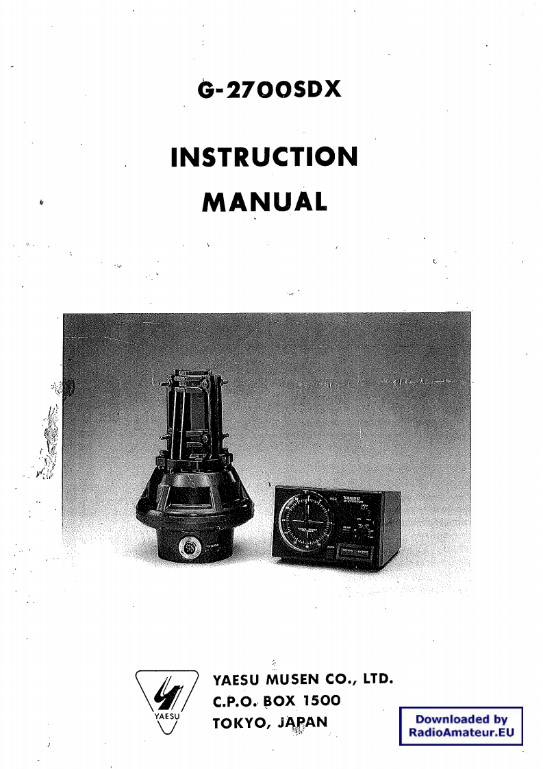 八重洲Yaesu_G-2700SDX_user操作说明书手册_ON4CT