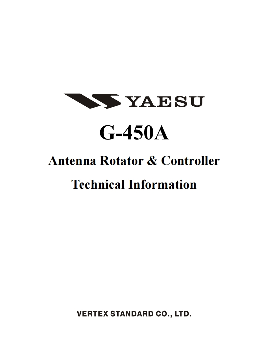 八重洲Yaesu_G-450A_serv维修手册含电器原理图