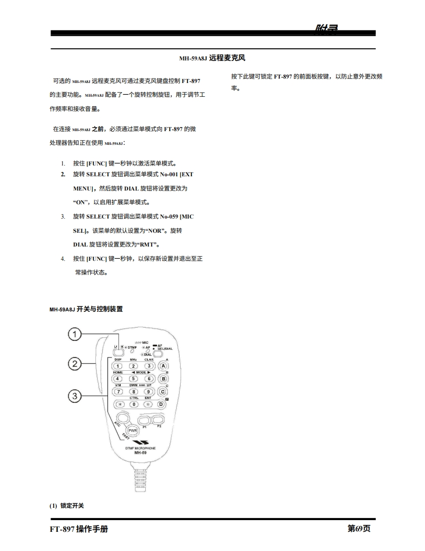 八重洲Yaesu_MH-59A8J_user操作说明书手册-中文
