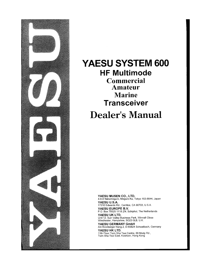 八重洲Yaesu_System-600_user操作说明书手册