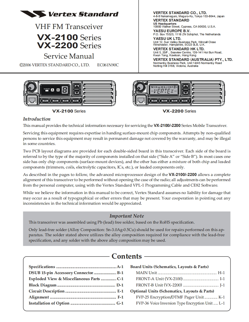 八重洲yaesu-vx-2100-2200v-service-manual维修使用说明书图纸