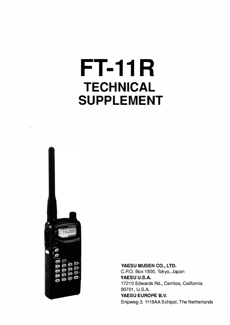 八重洲yaesu_ft-11r_service_manual_en维修手册服务手册电器原理图