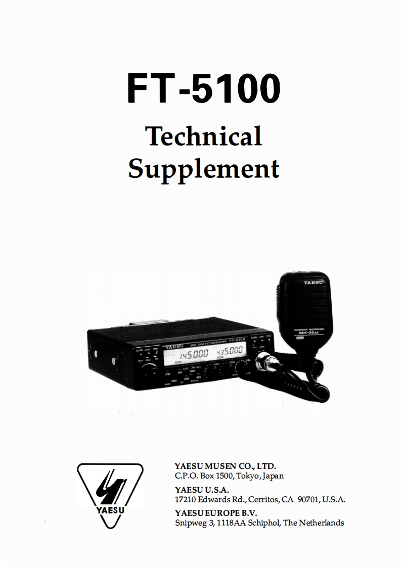 八重洲yaesu_ft-5100_service_manual维修手册服务手册电器原理图