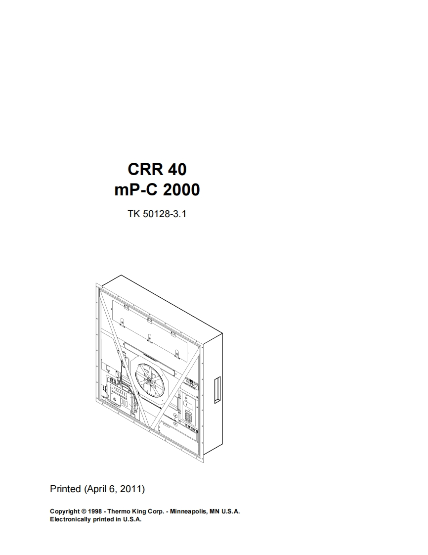 冷王CRR_40_mP-C_2000集装箱制冷机组维修手册