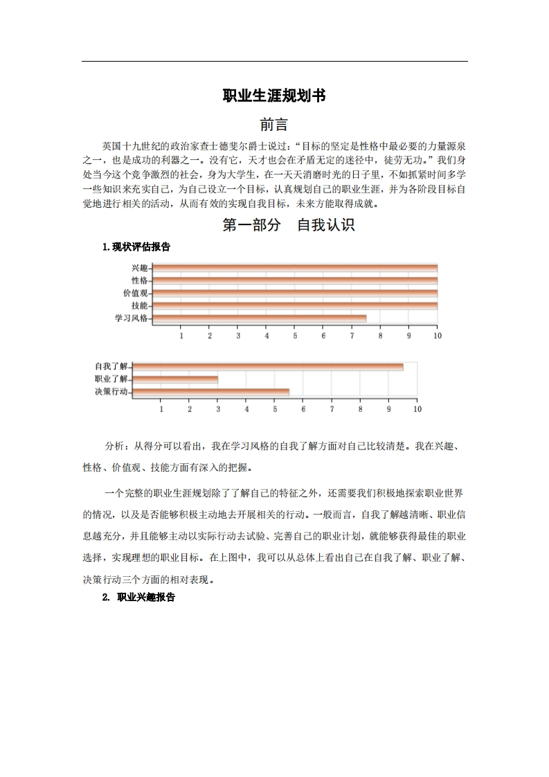医学生-职业生涯规划书