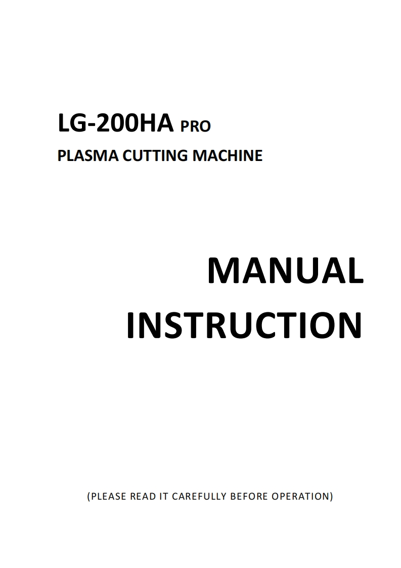 华远LG-200HA-Pro-Plasma-Cutting-Machine-Manual含电器原理图-找手册网
