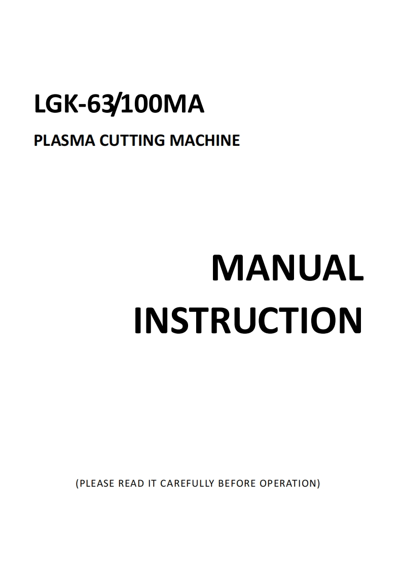 华远LGK-63.100MA-Handheld-Plasma-Cutting-Machine-Manual含电器原理图