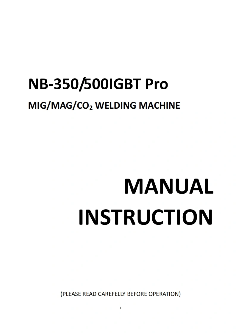 华远NB-350.500.630IGBT-Pro-MIG-Welding-Machine-Manual含电器原理图