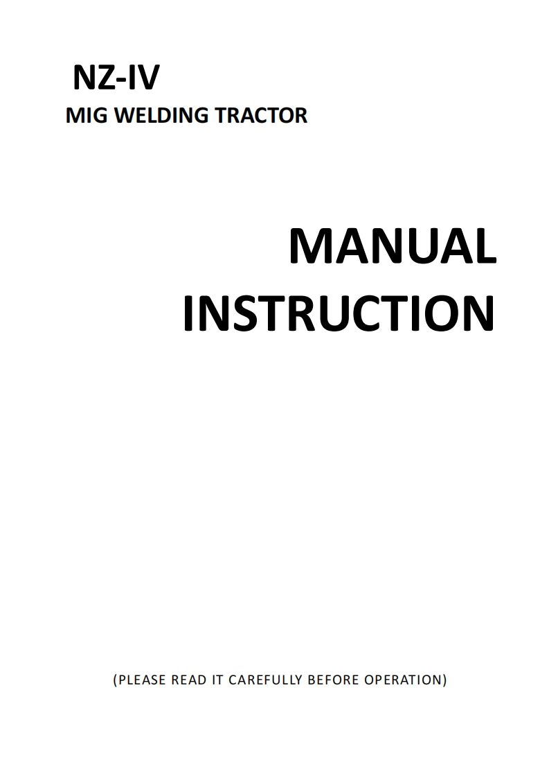 华远NZ-IV-MIG-WELDING-TRACTOR-Manual含电器原理图