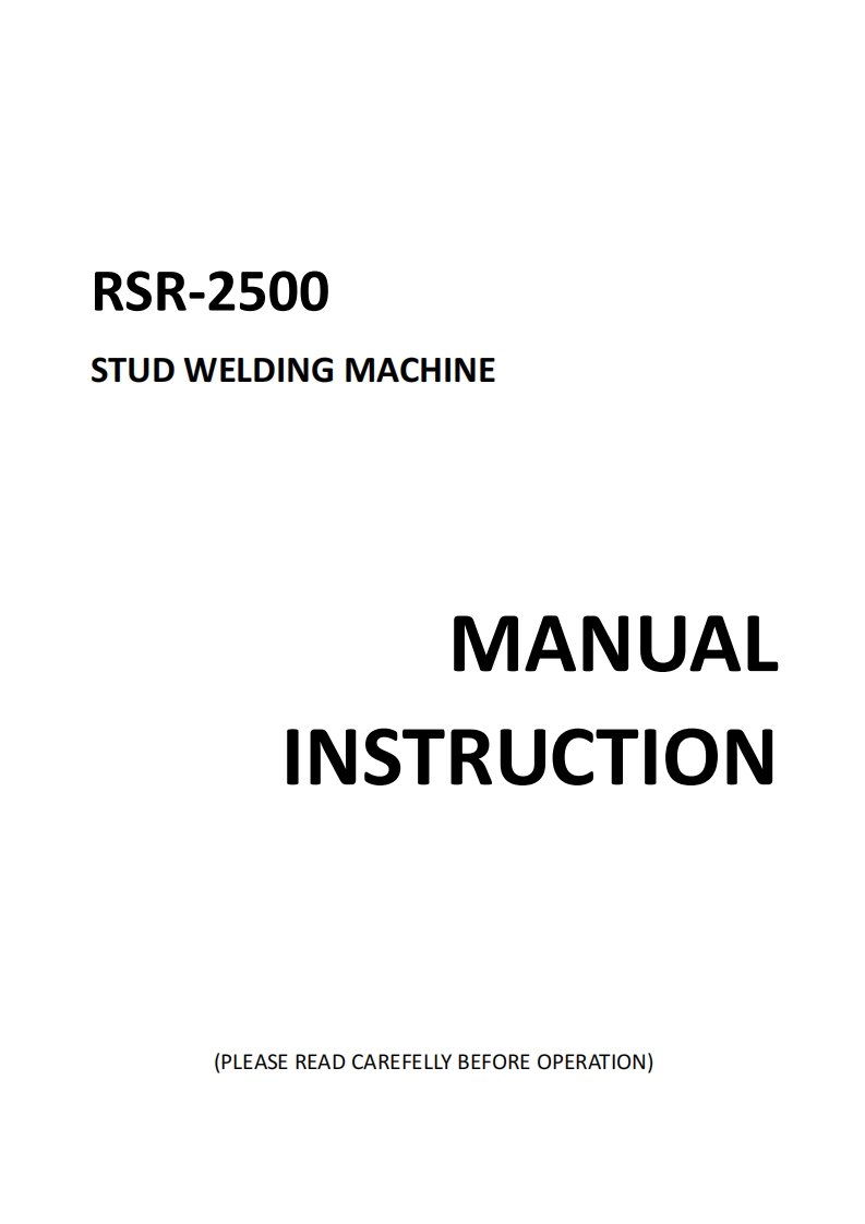 华远RSR-2500-Condensor-Discharged-Stud-Welding-Machine-Manual含电器原理图-找手册网