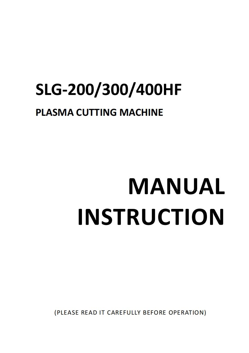 华远SLG-200-300-400HF-Inverter-Plasma-Cutter-Operations-Manual含电器原理图-找手册网