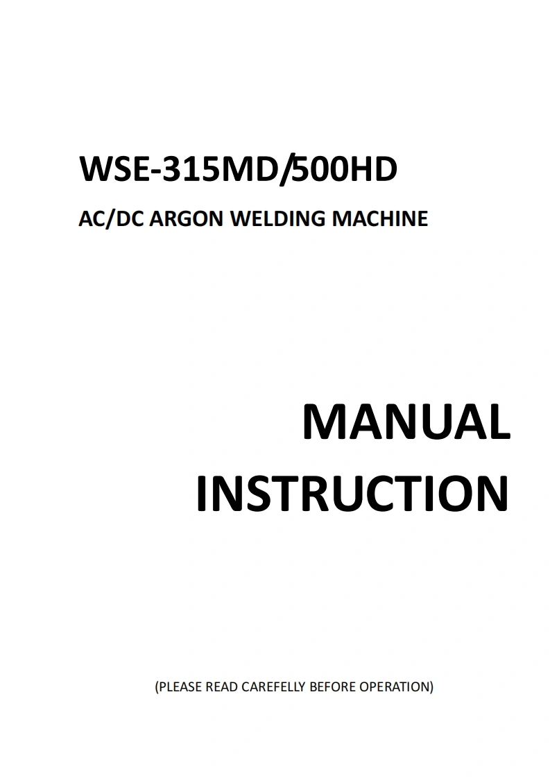 华远WSE-315MD.500HD-AC-DC-Pulsed-Argon-Arc-Welding-Machine-Manual含电器原理图
