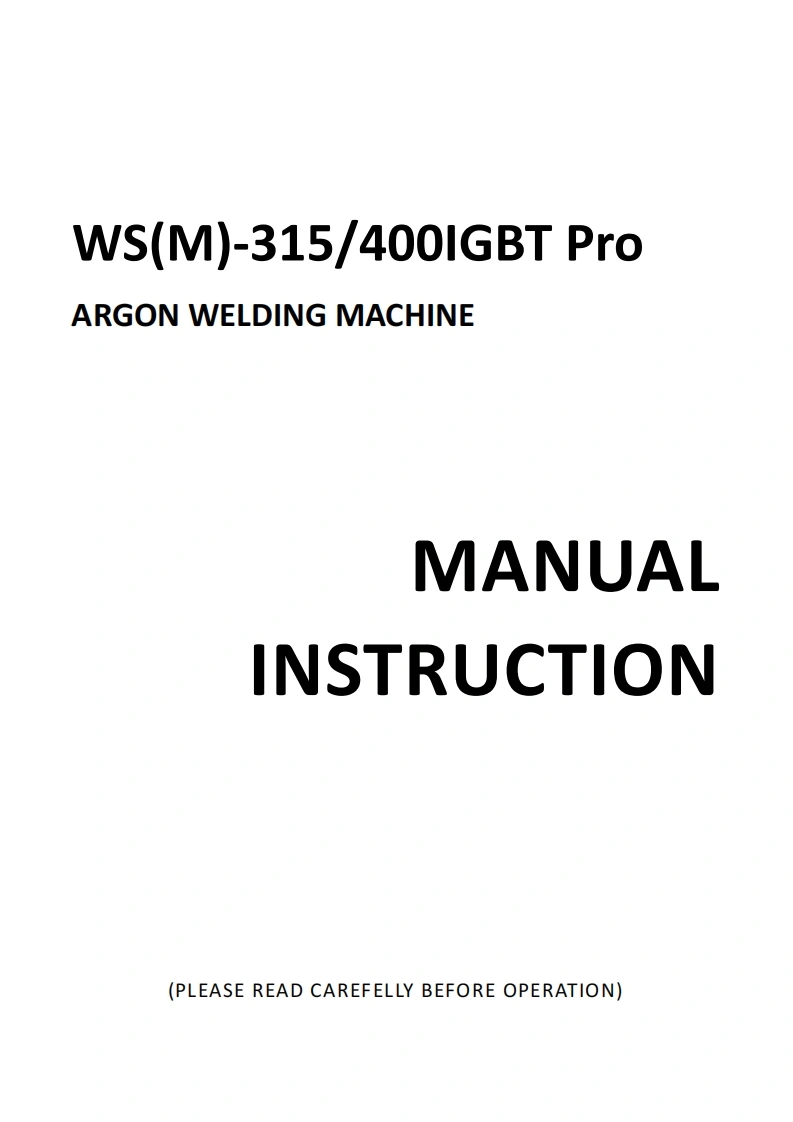 华远WSM-315.400IGBT-Pro-Inverter-Pulse-TIG-Welding-Mahcine-Manual含电器原理图