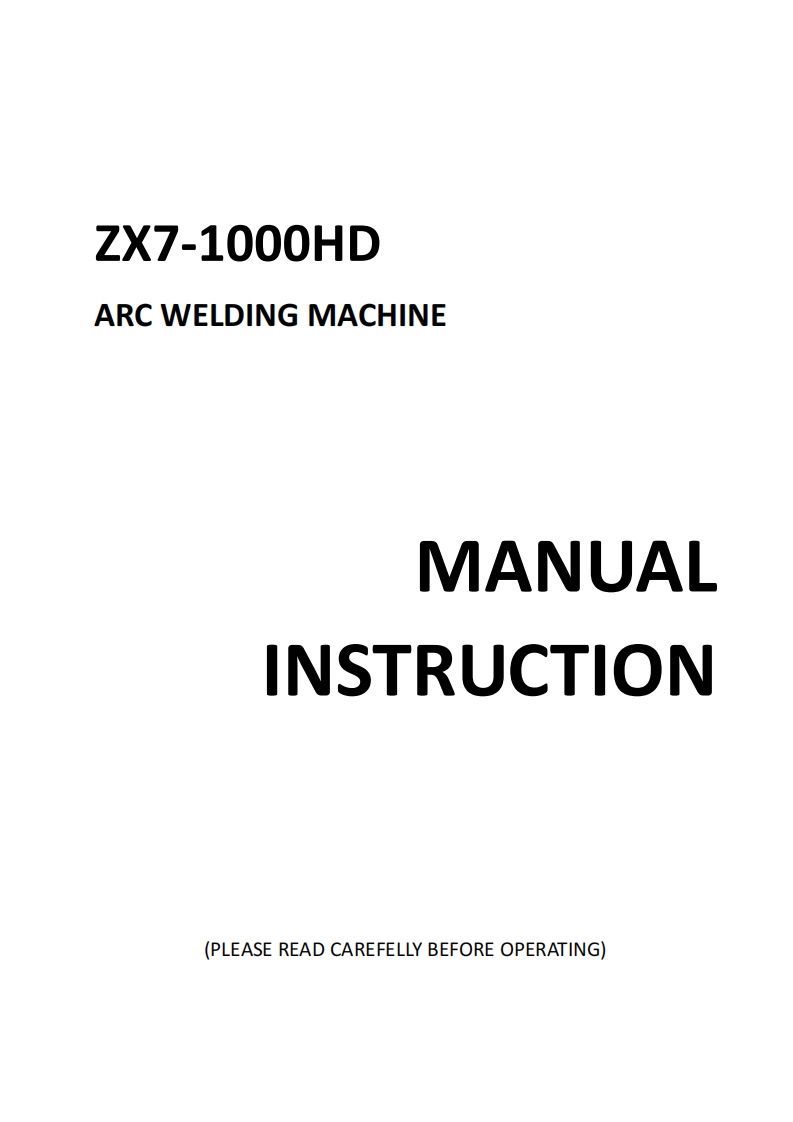 华远ZX7-1000HD-Operation-Manual-B1-1711含电器原理图