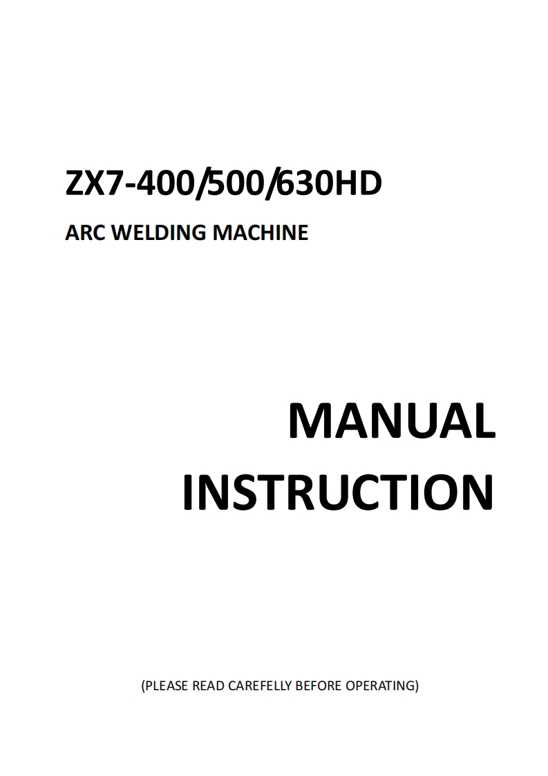 华远ZX7-400.500.630HD-Arc-Welding-Machine-Manual含电器原理图