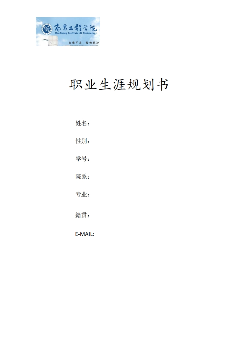 南昌工程学院计算机应用技术专业大学生职业生涯规划书