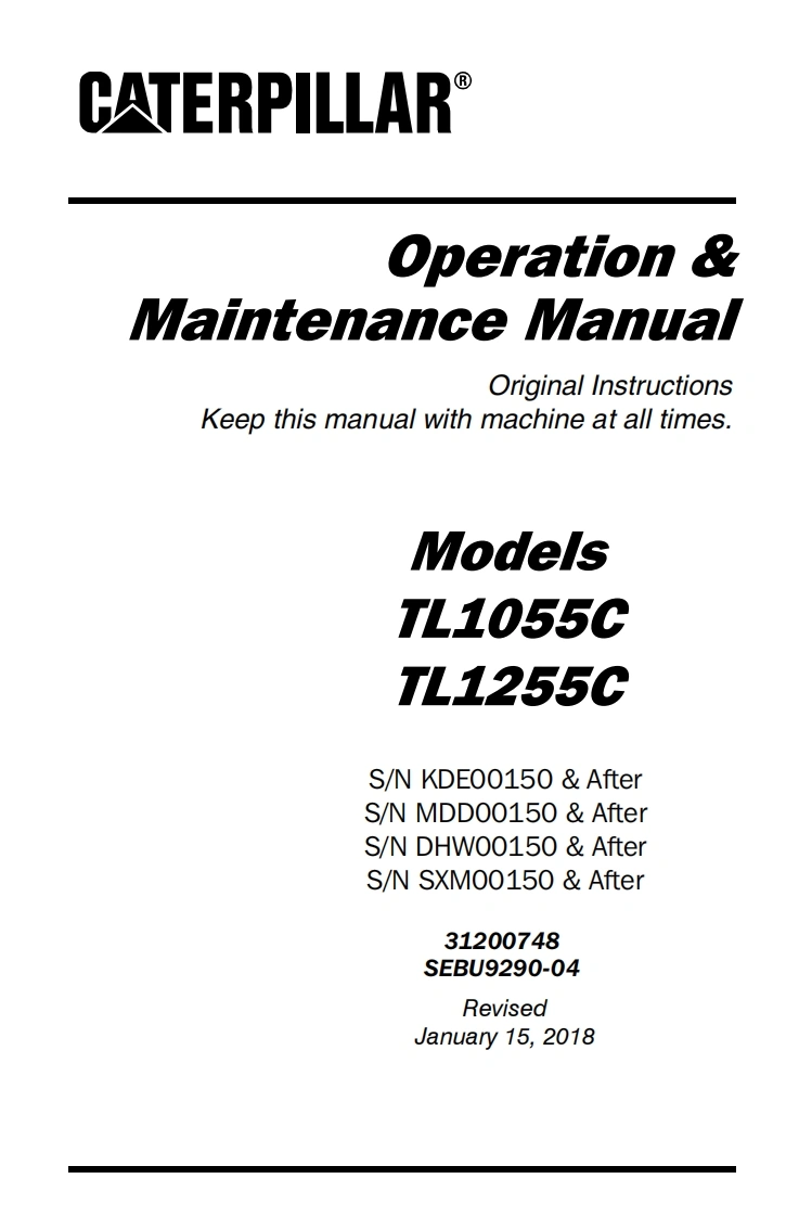 卡特CAT-CAT-TL1255C维修资料-找手册网