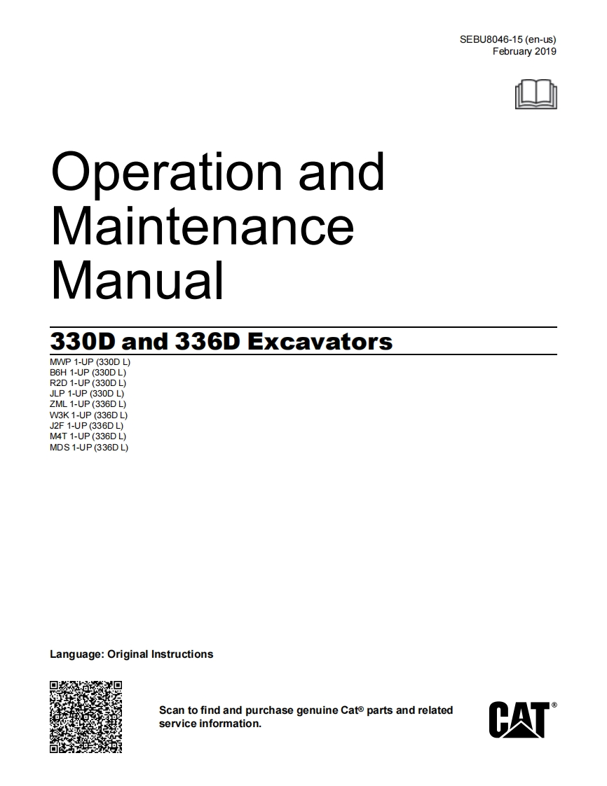 卡特CAT330D驾驶操作与维修维护说明书手册