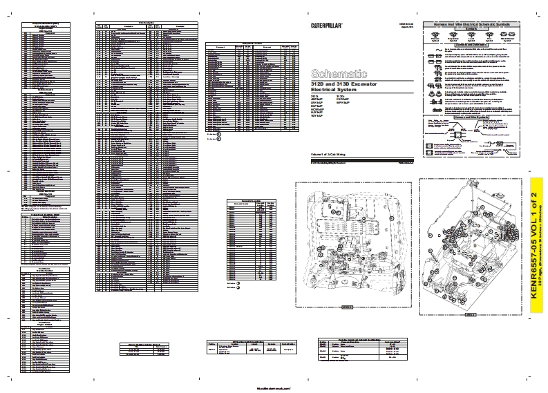 卡特Cat-312D-313D-Excavator-Electrical-System电器原理图