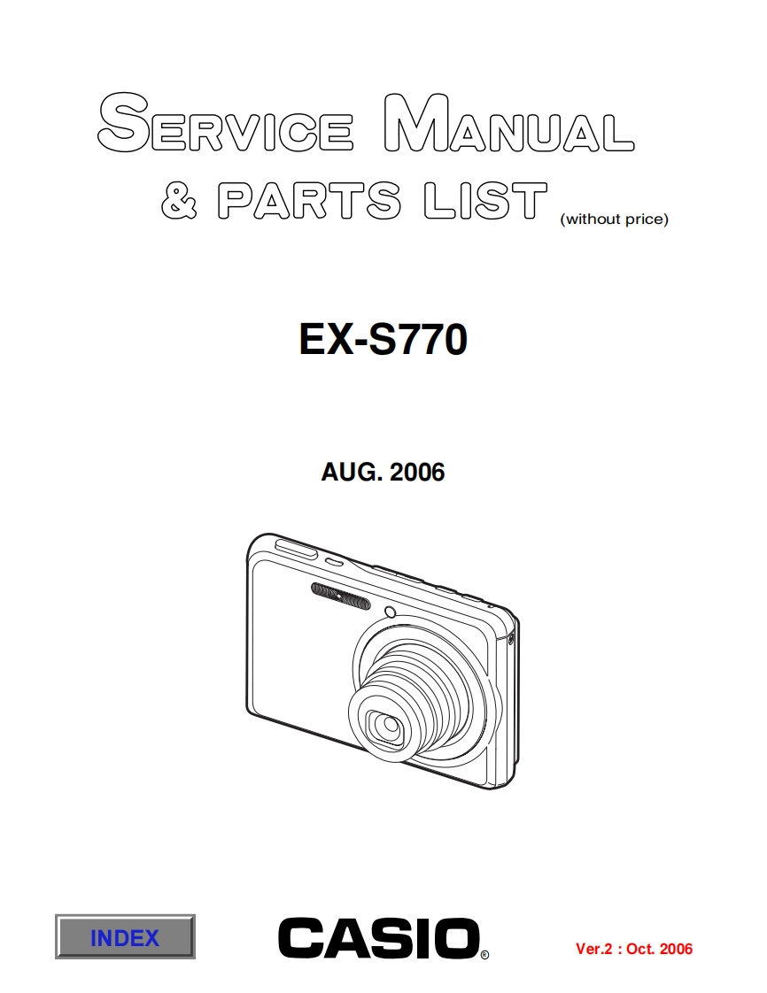 卡西欧EXS770数码相机维修手册