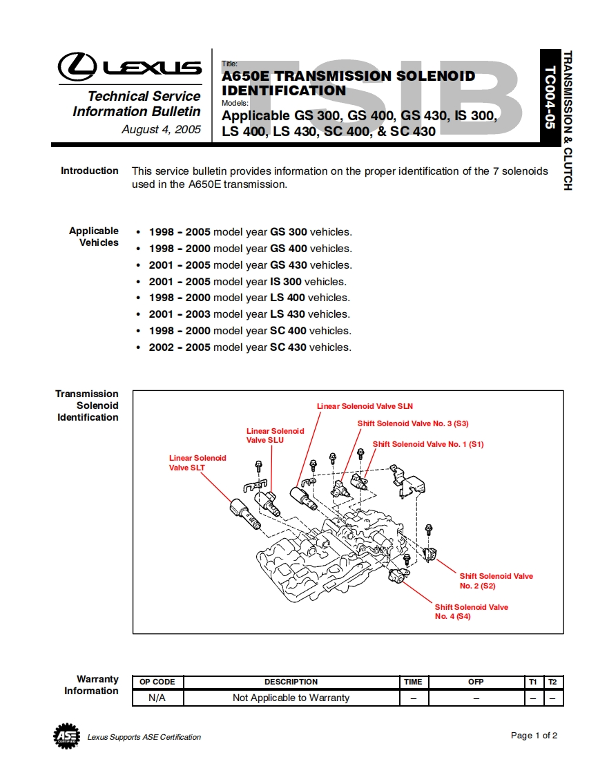 变速箱维修手册A650E