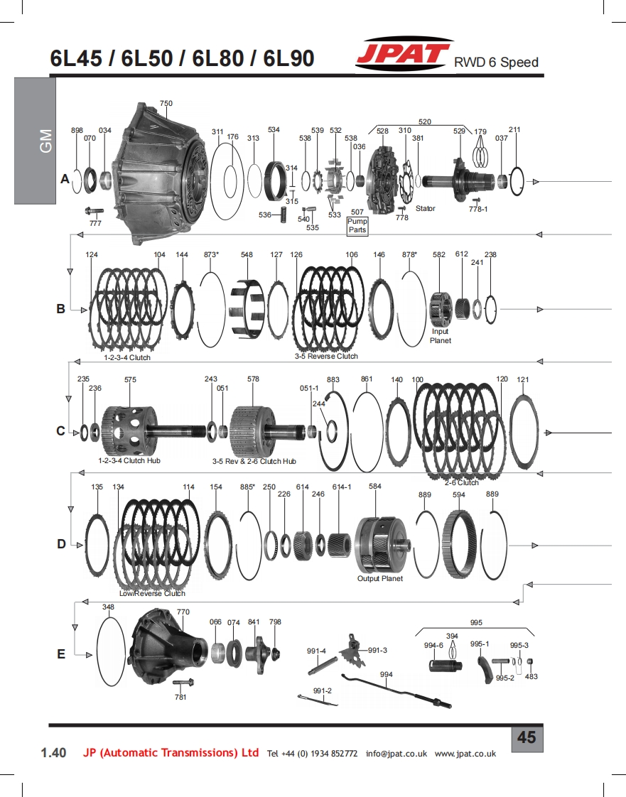 变速箱零部件图册6L456L506L80