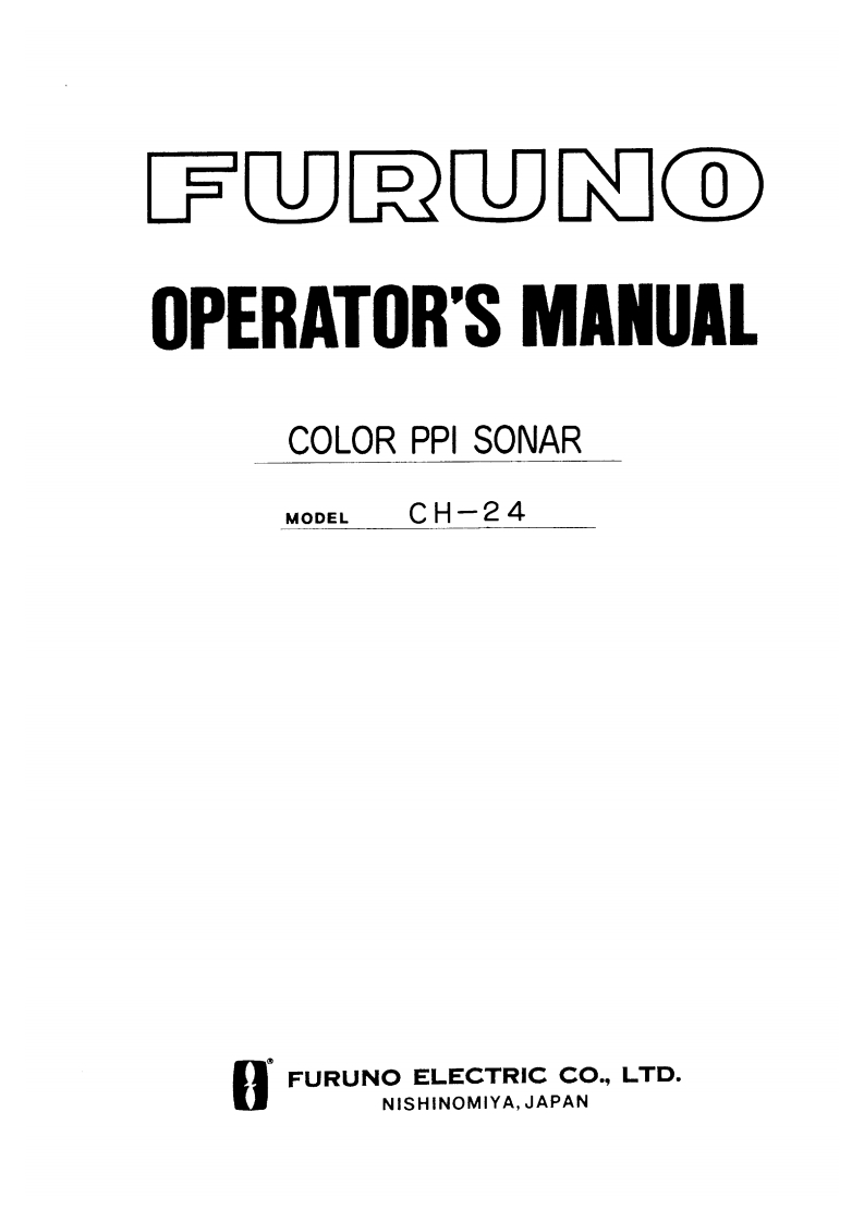 古野FURUNO-ch24-操作说明手册
