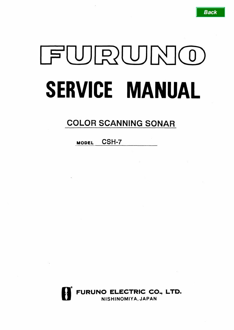 古野FURUNO-csh7-维修图纸手册