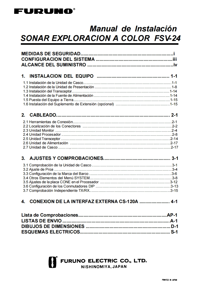 古野FURUNO-fsv24-安装说明手册-es