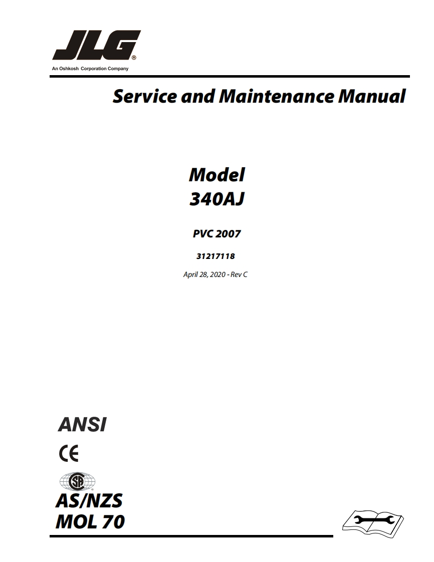 吉尔杰JLG-340AJ-Service-Manual维修保养说明书手册