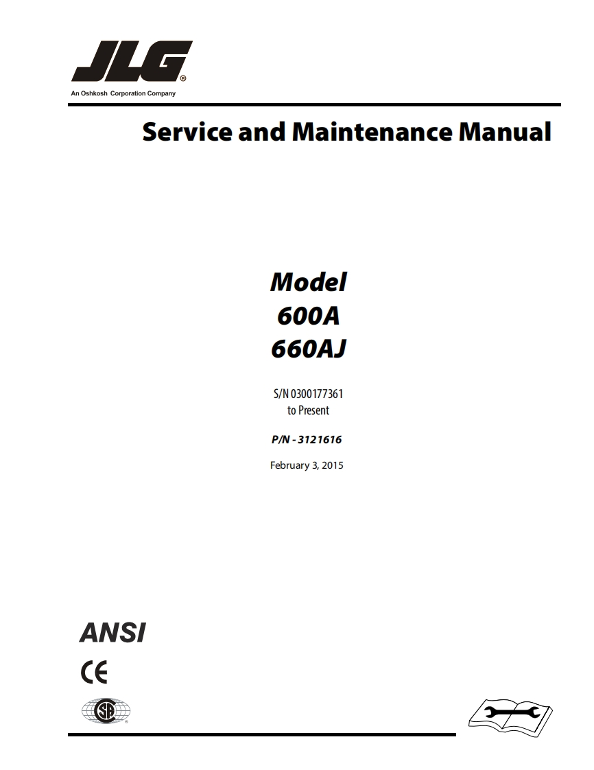 吉尔杰JLG-600AJ-Service-Manual维修保养说明书手册