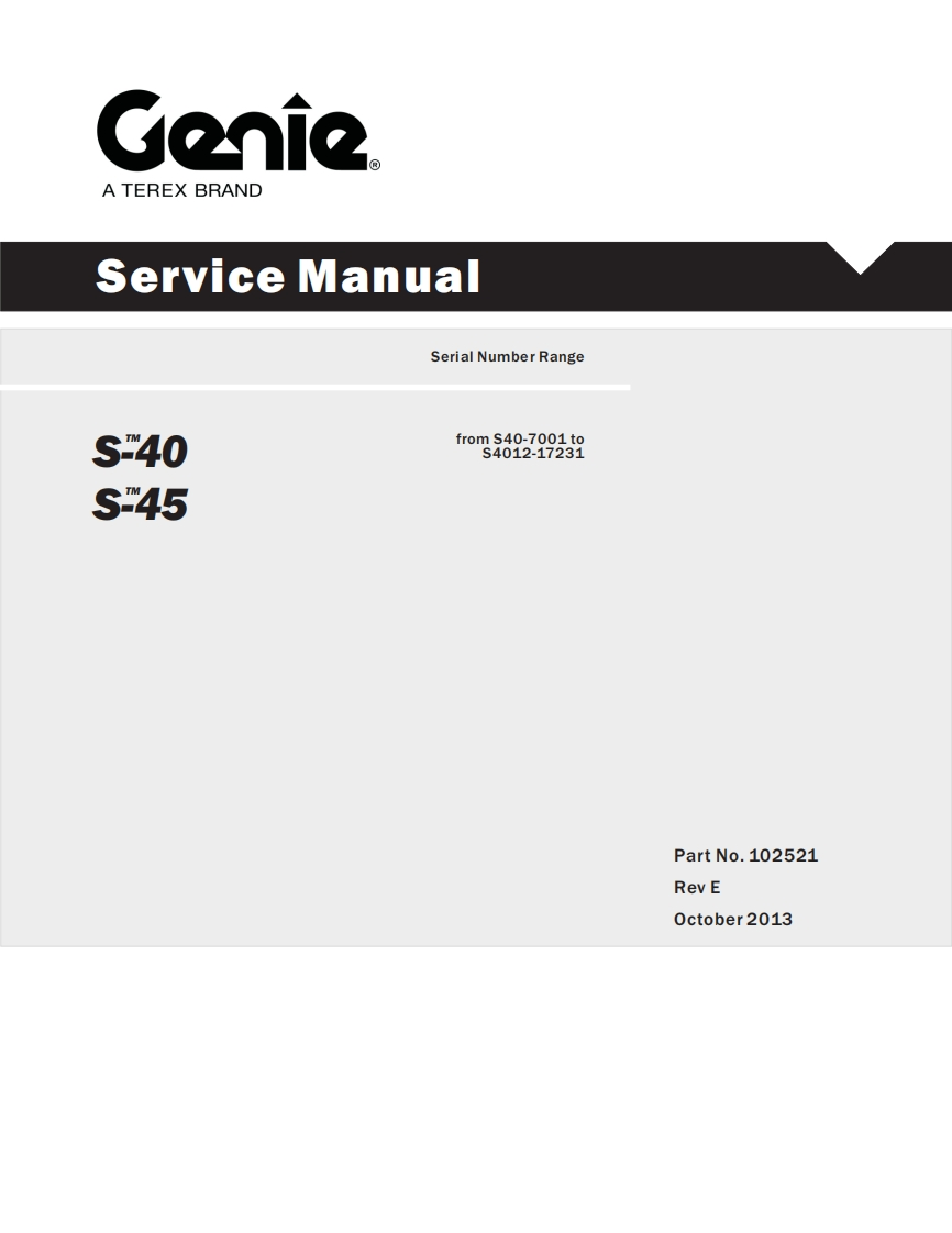 吉尼GENIE-GS40_Service_Manual维修保养手册