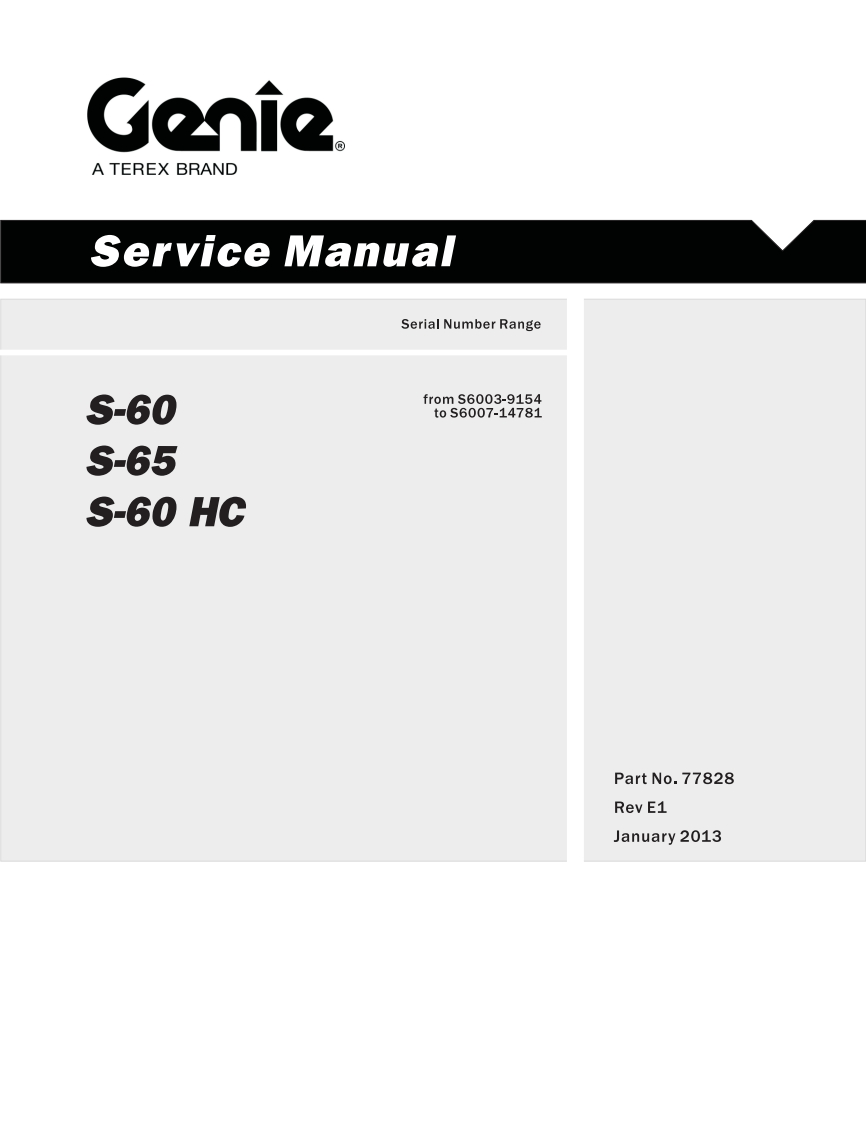 吉尼GENIE-GS60_Service_Manual维修保养手册