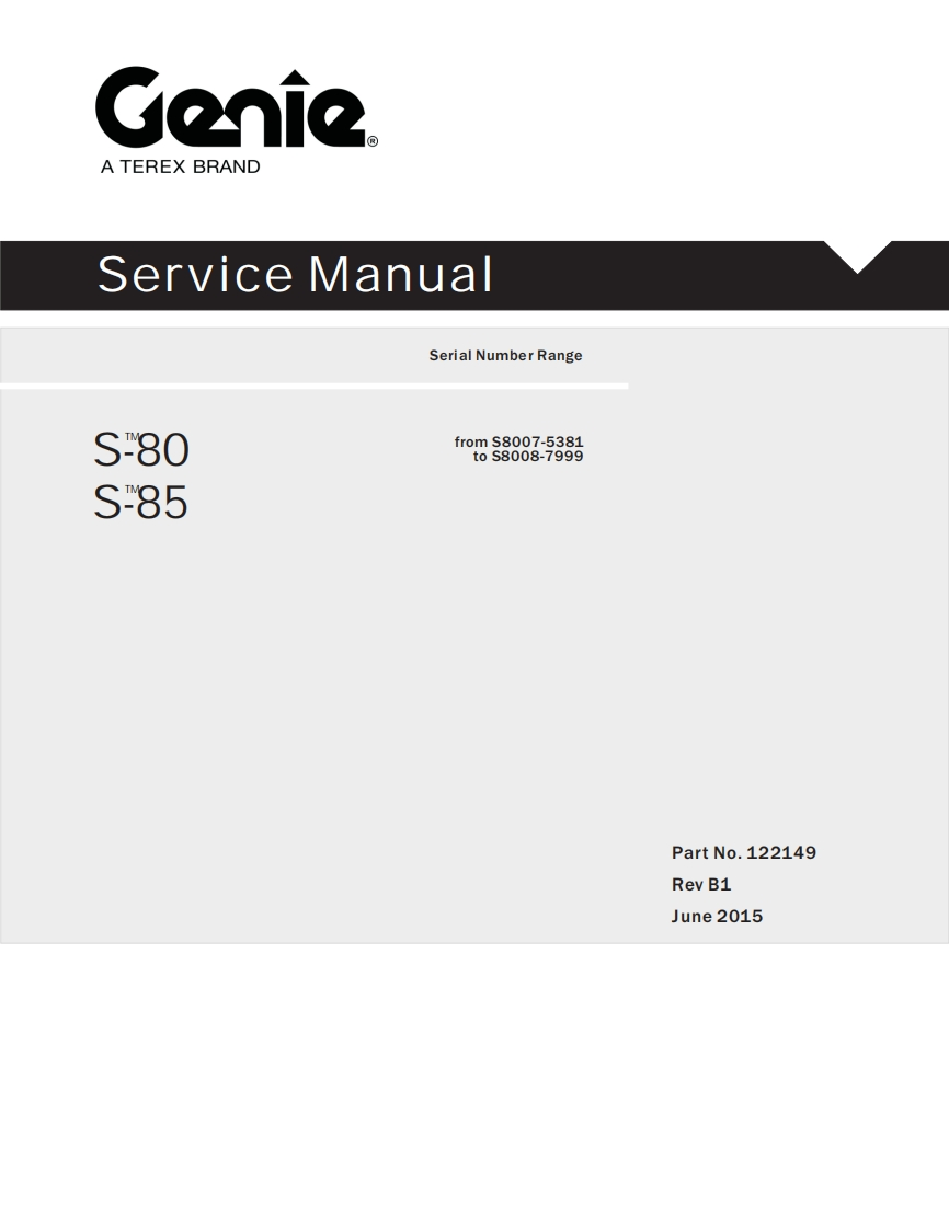 吉尼GENIE-GS80_Service_Manual维修保养手册
