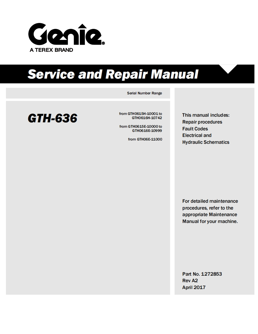 吉尼GENIE-GTH636_Service_Manual维修保养手册