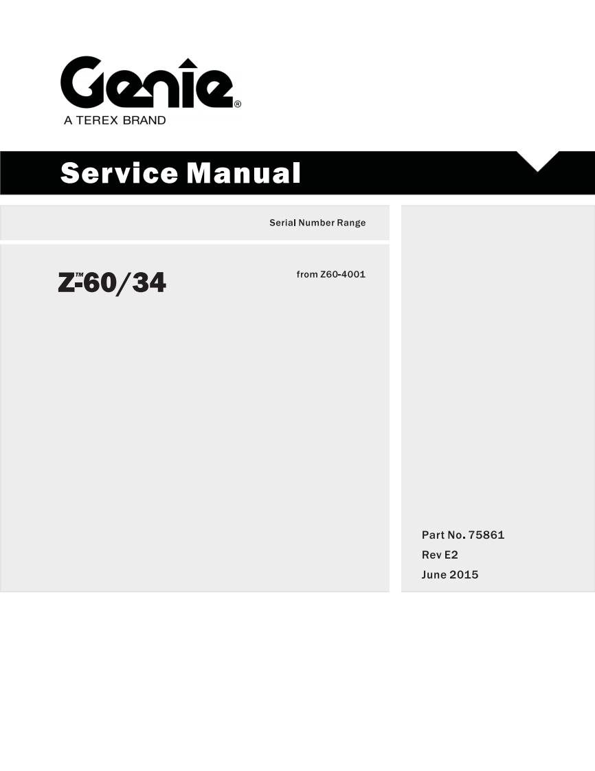 吉尼Genie-Z-60-34-Service-Manual维修保养说明书手册